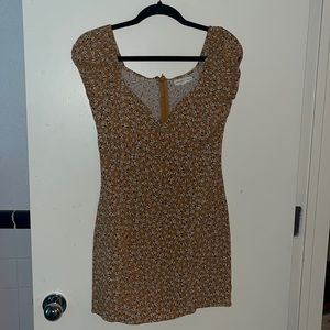 Aéropostale Yellow Dress, Size Small, Floral Pattern